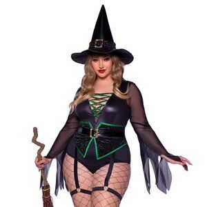 Plus Broomstick Babe Witch Costume